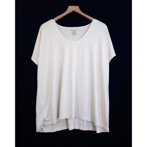 Hart + Land Short Sleeve Top Sample in Ivory - Medium - NWT